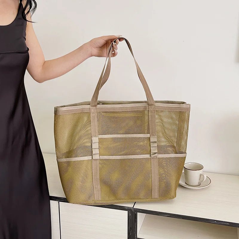 SOERA Beatrice Large Capacity Canvas Beach Tote - Handbags -  Armygreen
