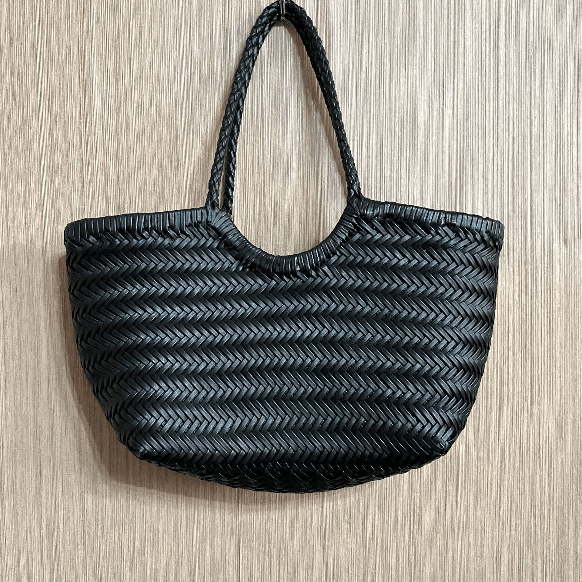 SOERA Beatrice Woven Leather Tote Bag - Handbags -  Auburn Small