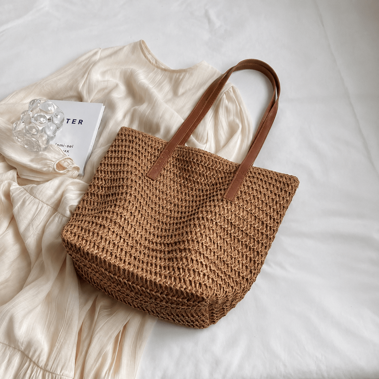 SOERA Celeste Woven Straw Beach Tote - Handbags - SOERA-554051-BRO-OS-68483 Brown
