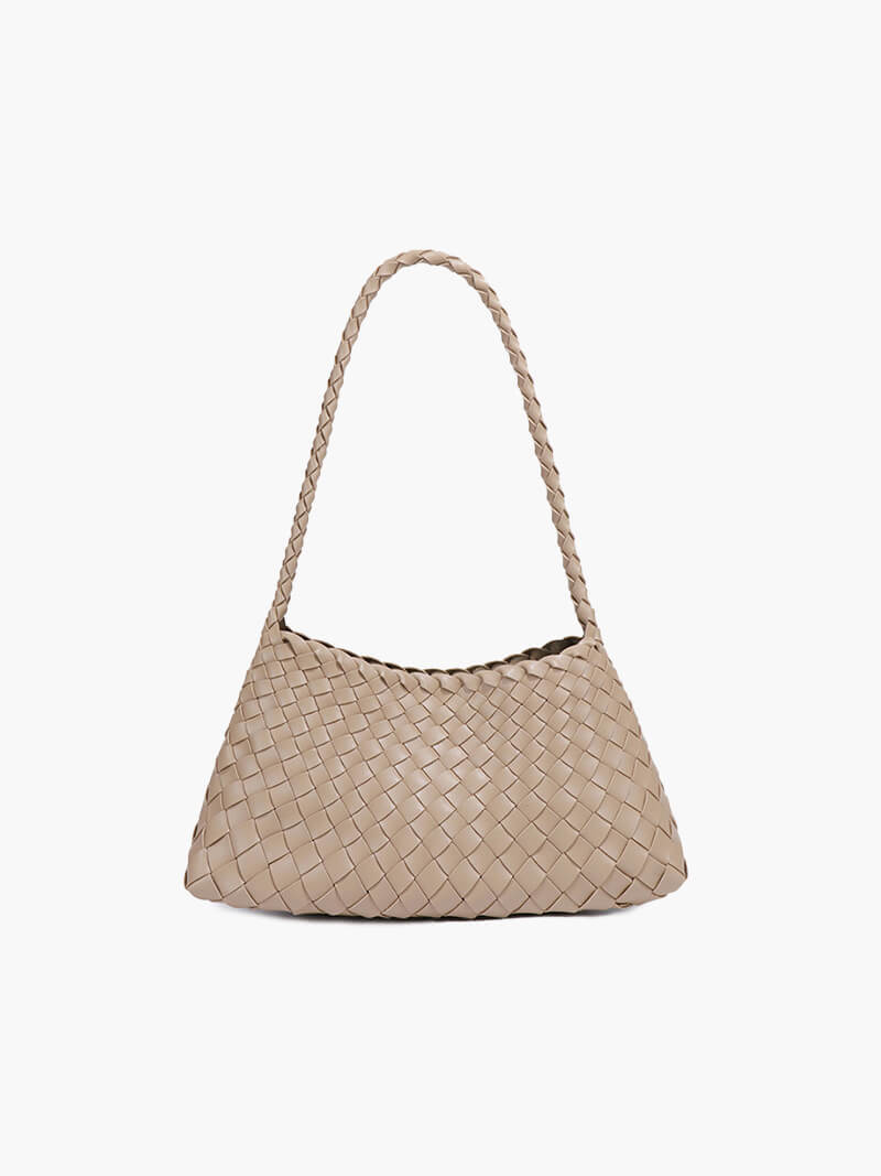 SOERA Marissa Vegan Leather Woven Bag Small - Handbags - Soera-Madeleine-Vegan-Leather-Woven-Bag-Small-Handbag/Beige Beige Regular