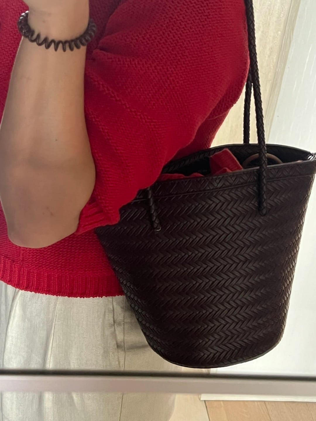 SOERA Meryl Woven Bucket Handbag with Pouch - Handbags - 1005009214177960-;OZ1775031590860362256 Coffee