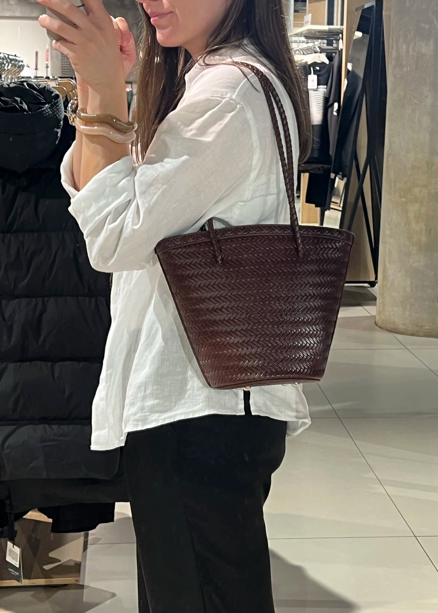 SOERA Meryl Woven Bucket Handbag with Pouch - Handbags - 1005009214177960-;OZ1775031590860362256 Coffee