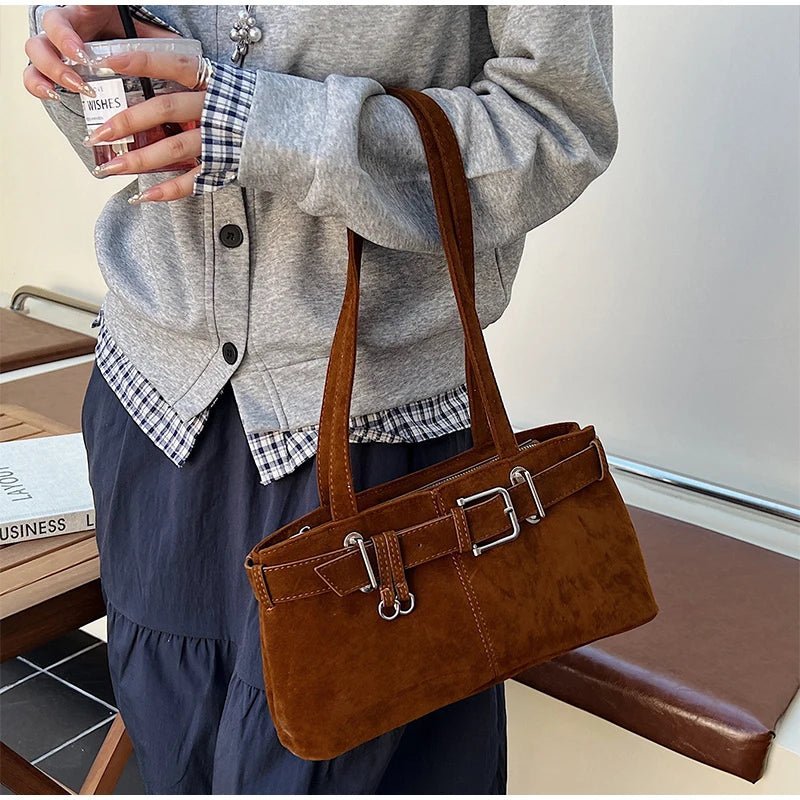 SOERA Nora Vegan Suede Bag - Handbags - 3256809581682870-;Hk1757549905350034784 Dark Brown Regular