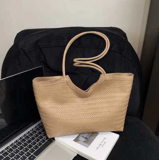 SOERA Riona Textured Weave Handbag - Handbags -  Cream