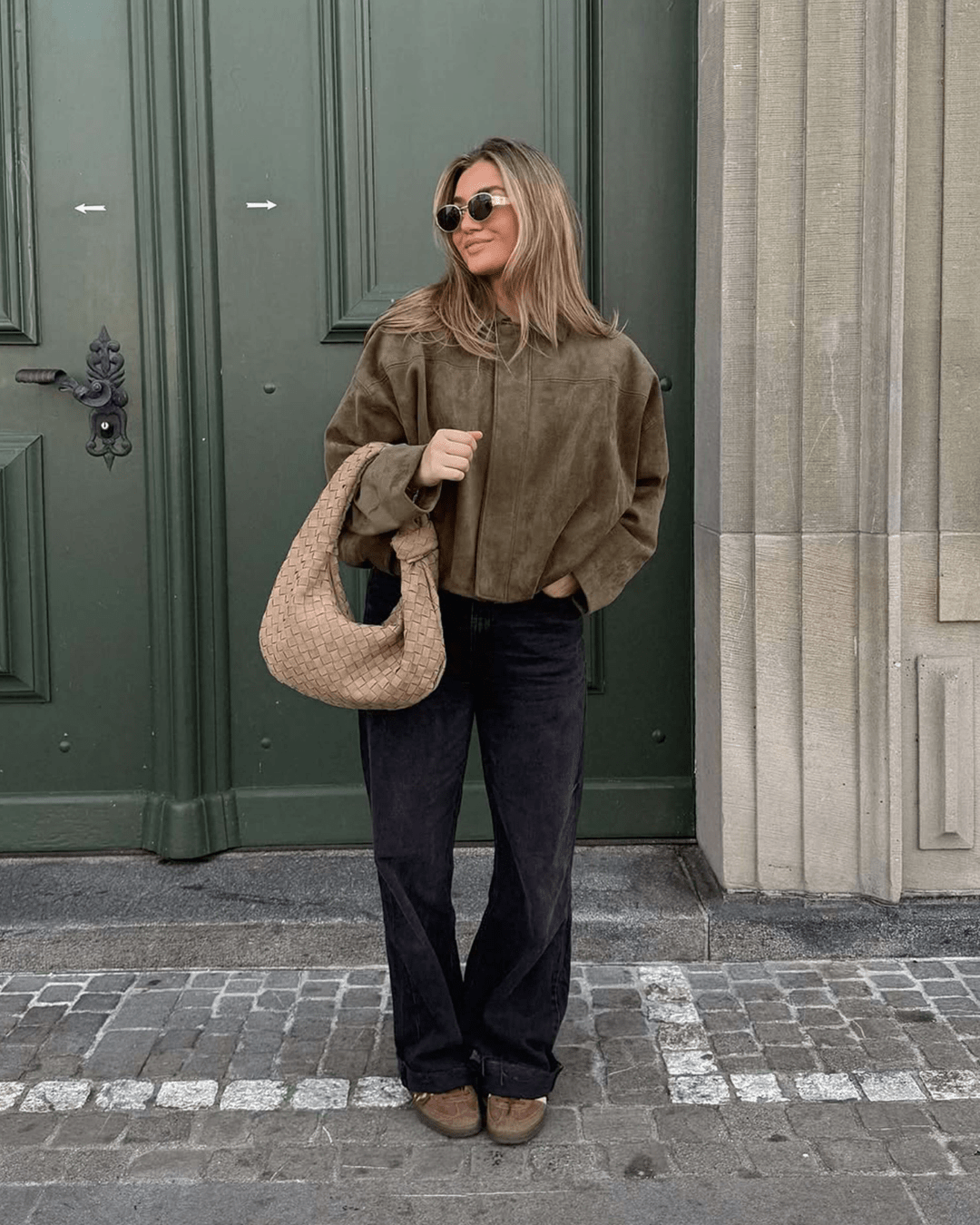 SOERA Constance Faux Suede Bomber Jacket - Jacket - SOERA-680707-L-OLIVE-11171 Olive L