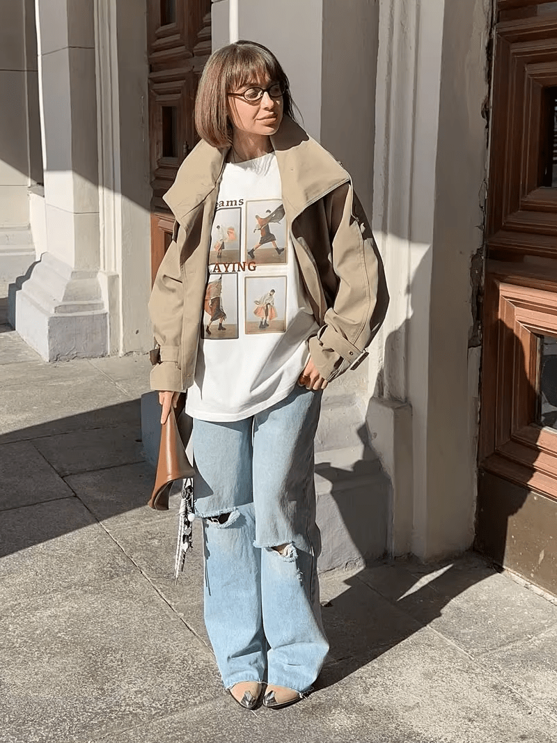 SOERA Valerie High Funnel Neck Cropped Trench Jacket - Jacket - SOERA-917379-KHA-M-04739 Beige M