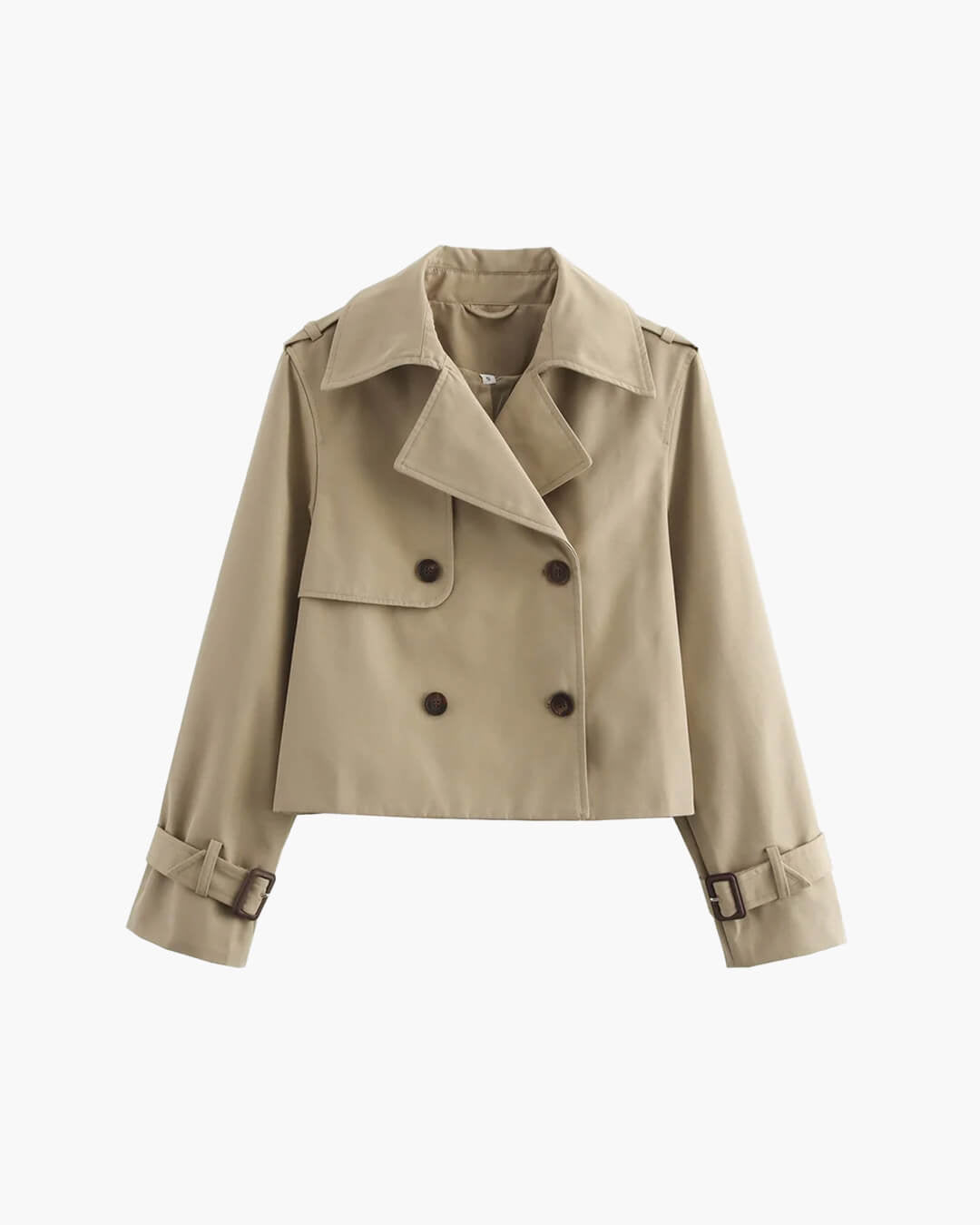 SOERA Bellatrix Cropped Trench Coat - Jackets - 1005008092972146-;YH1773321573714564903 Black L