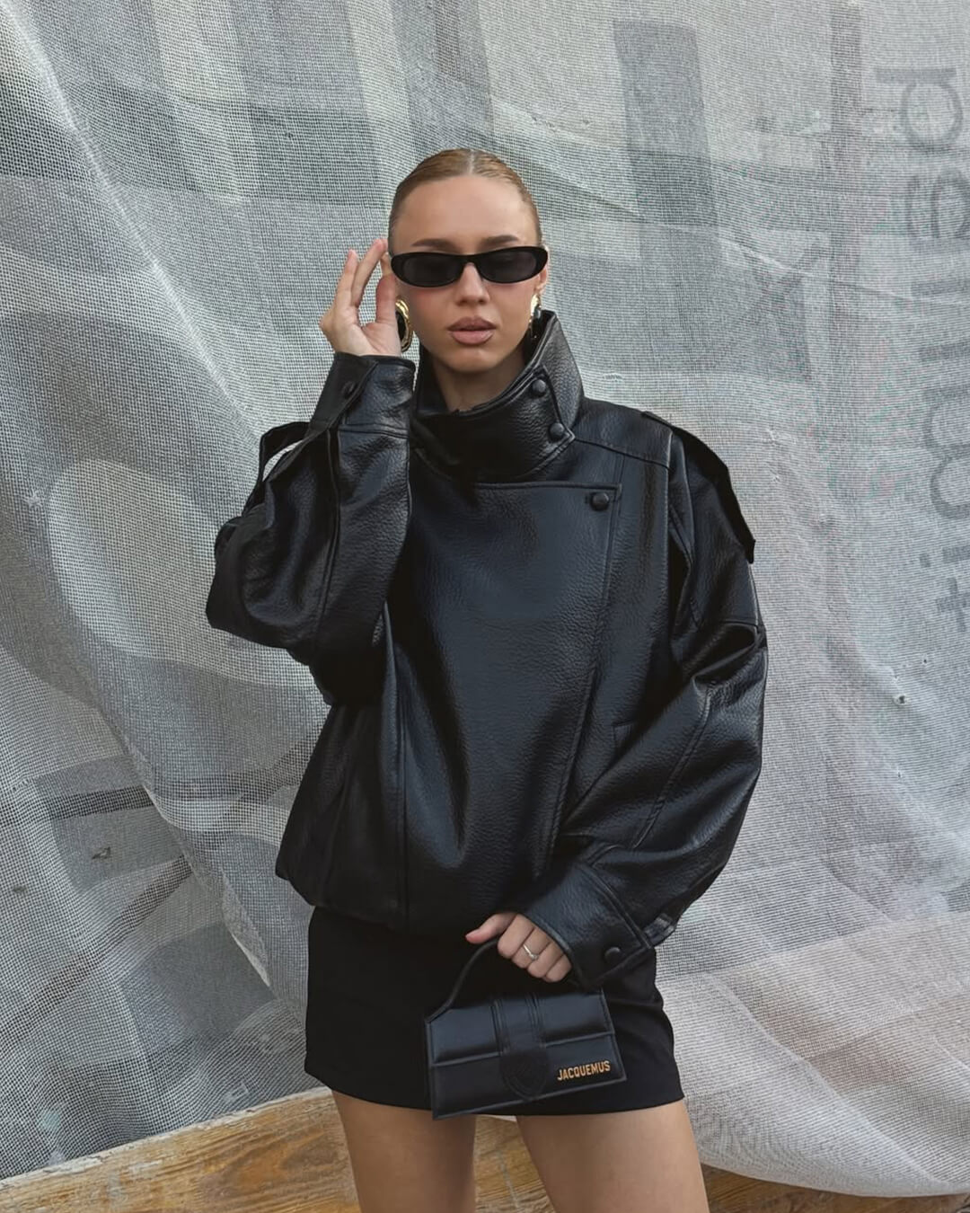 SOERA Carla Asymmetrical Leather Jacket - Jackets -  Black M