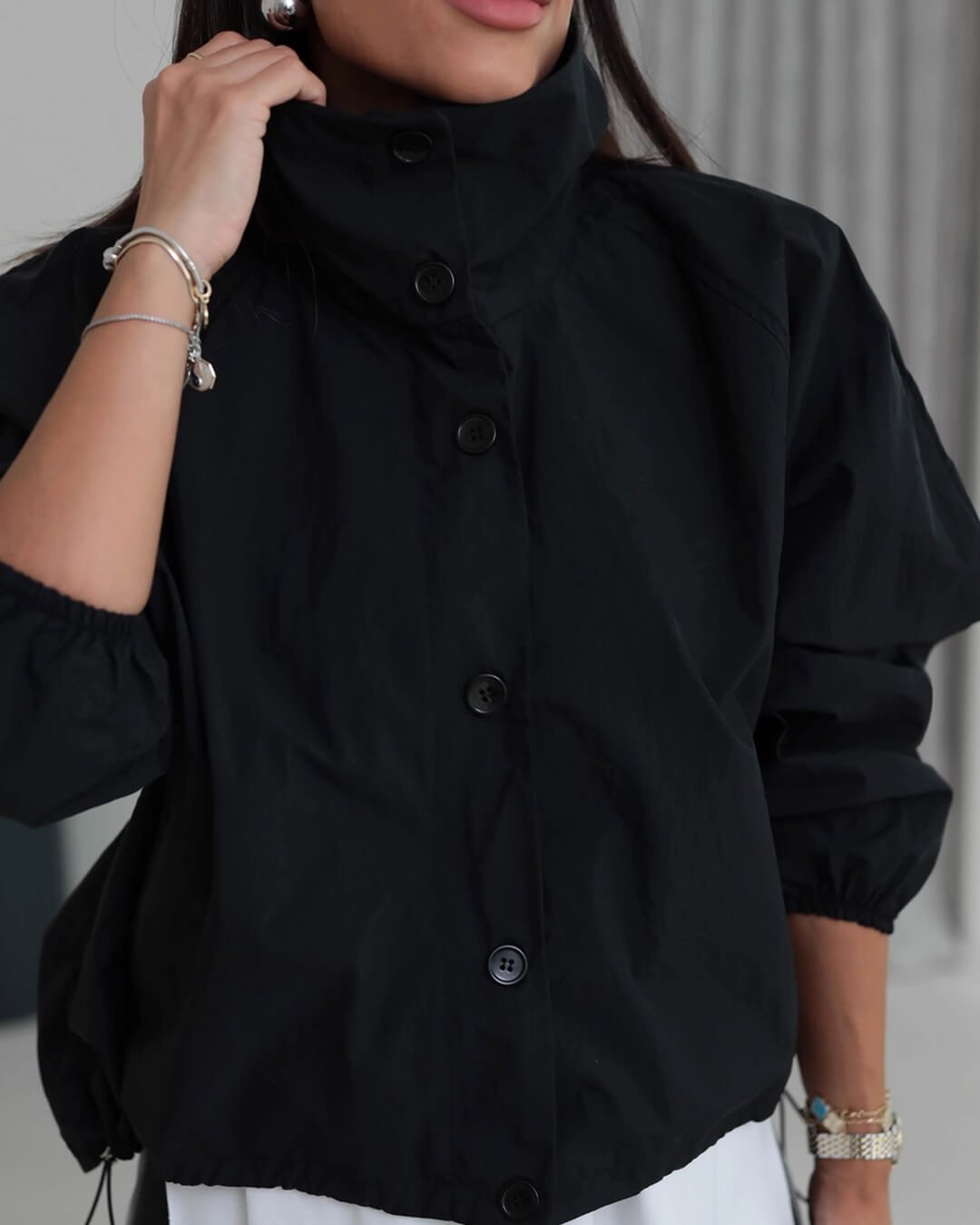 SOERA Clara High - Neck Bomber Jacket - Jackets - OO1765197968549166885 Red L