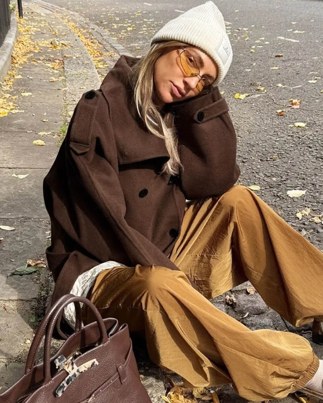 SOERA Debbie Stand Collar Short Trench Coat - Jackets - 1005010585967410-;sl1773321574175592801 Dark Brown L