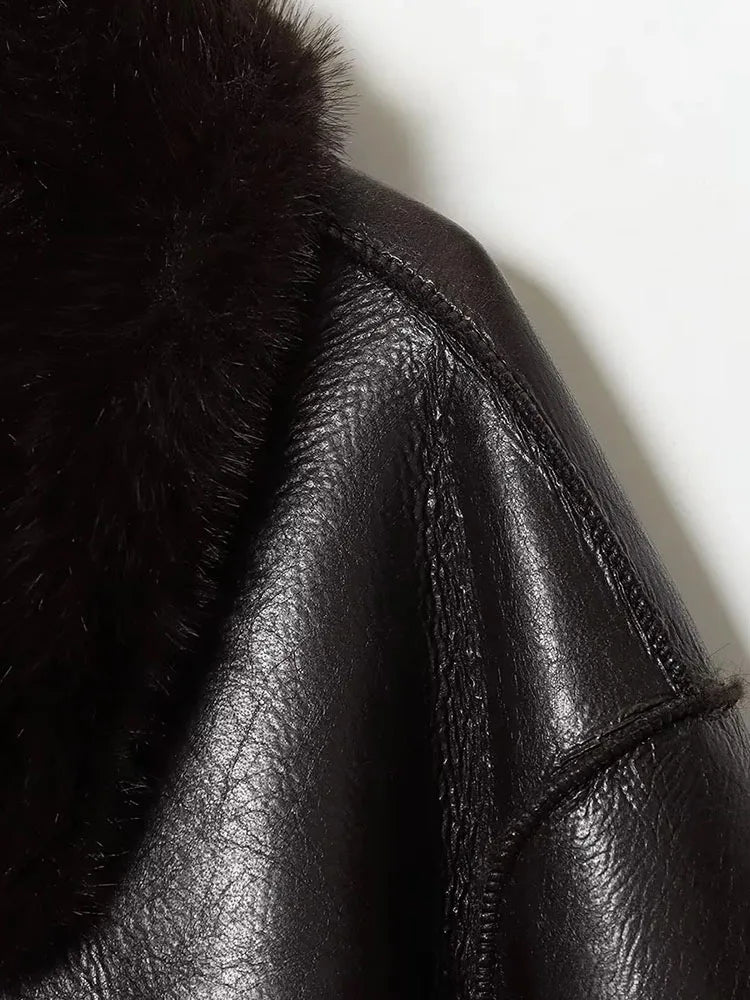 SOERA Joana Reversible Faux fur Leather Jacket - Jackets - 1005010183451153-;ZH1762998400013718184 Chocolate XS