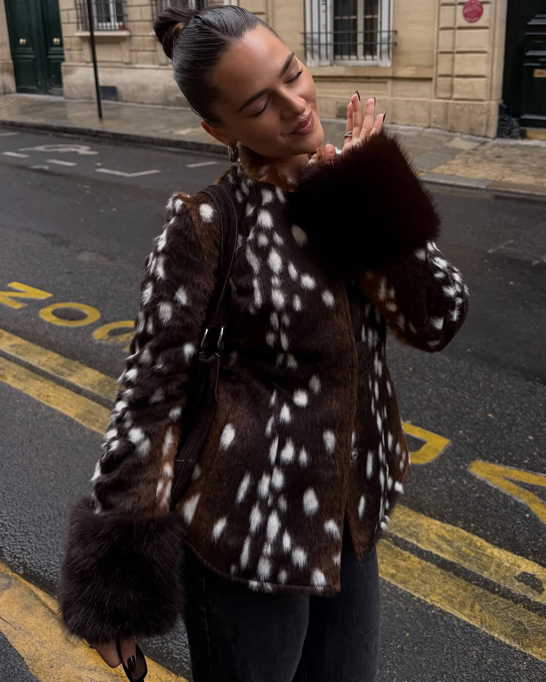 SOERA Julia Stand Collar Faux Fur Bambi Jacket - Jackets - SOERA-492931-PIC-S-84131 S