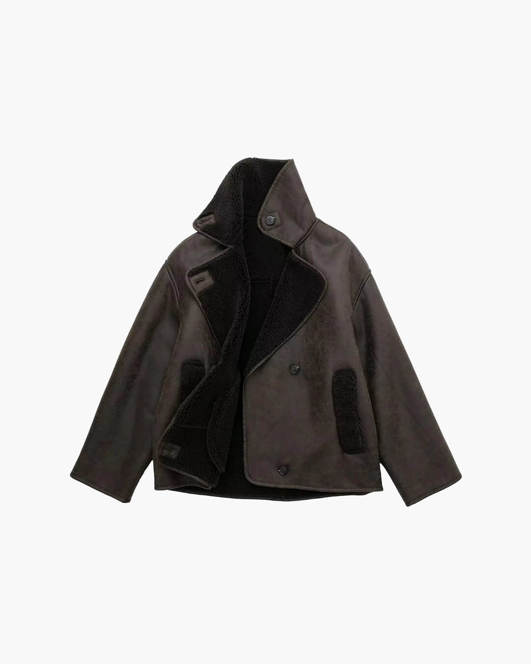 SOERA Laila Faux Leather Jacket - Jackets - DWOD2-WK338003 Brown XS