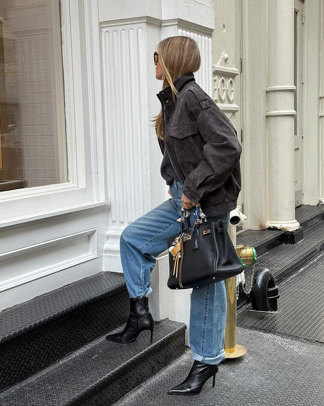 SOERA Marianne High Neck Suede Pocket Jacket - Jackets - 1005008551331900-;Ux1775552729666255452 Dark Gray L