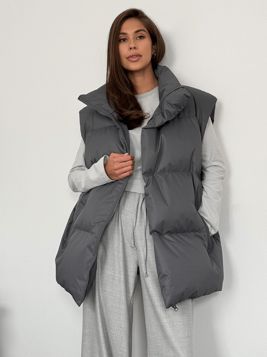 SOERA Sabrina Puffer Vest - Jackets - ZZ1766362638978897908 Grey S