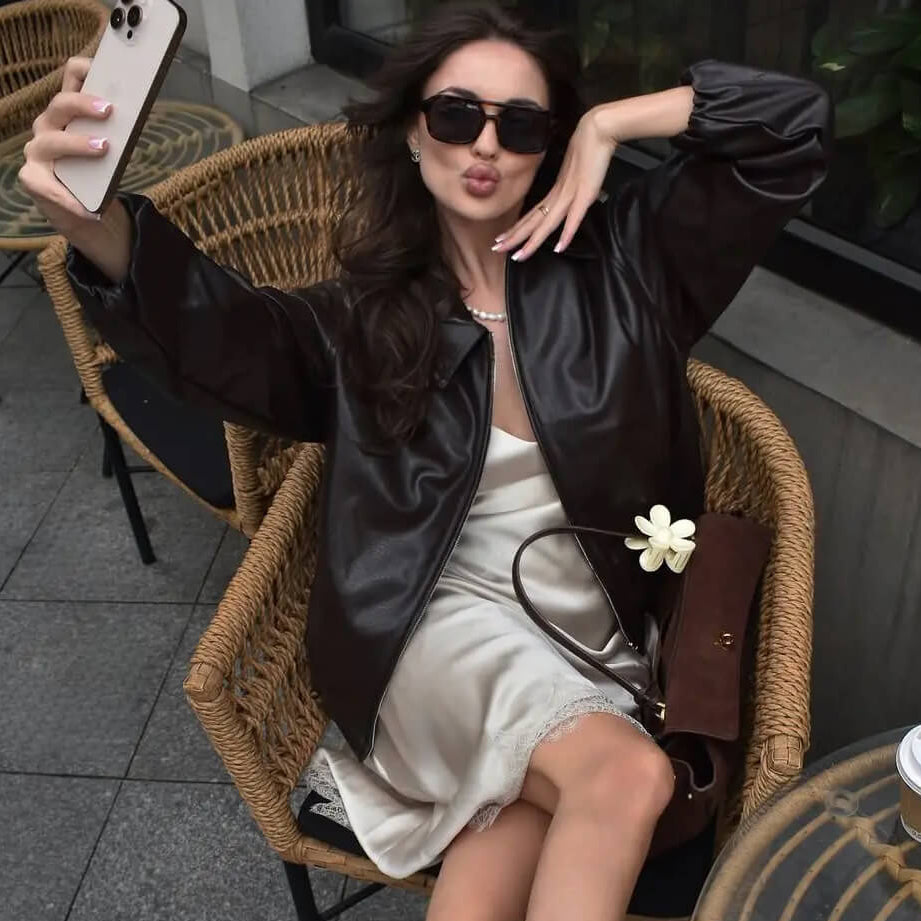 Jenny kurtka bomberka z ekoskóry