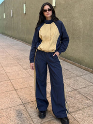 Helen patchworkowy dres nylonowy