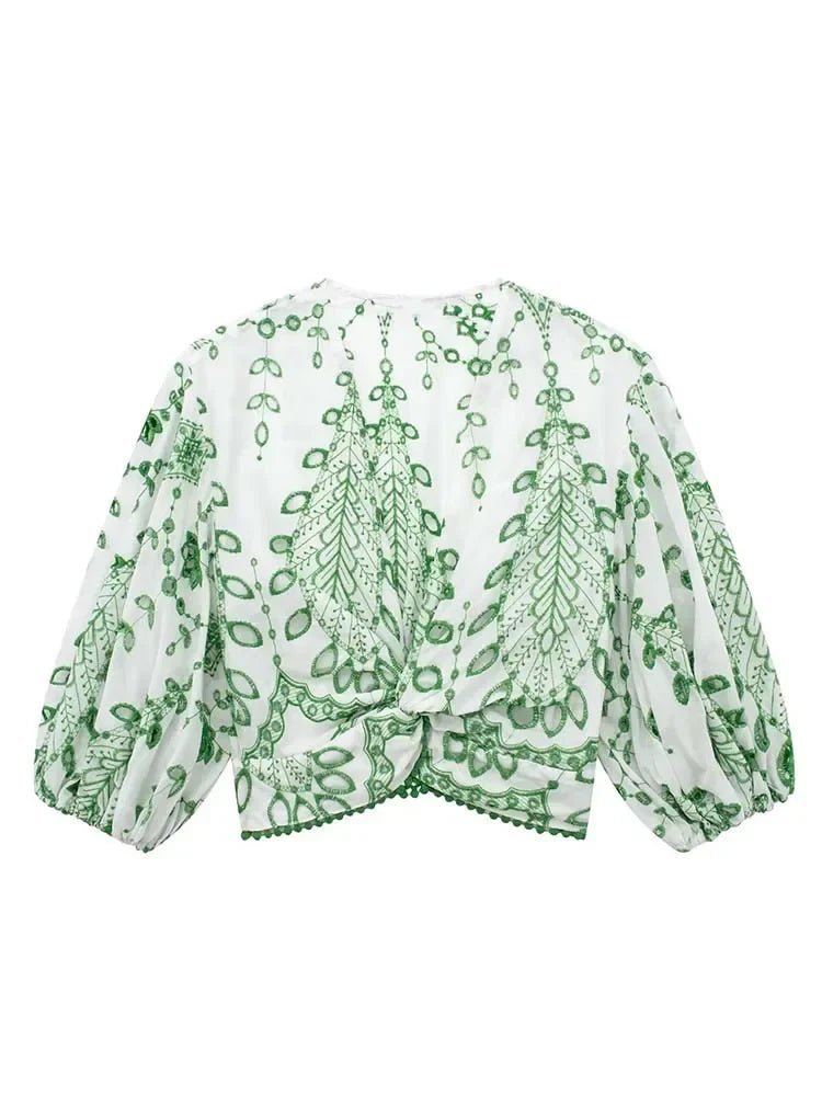 SOERA Beatrice Needlework Shorts Set - Matching Sets - SOERA-420611-GRE-XS-24643 XS