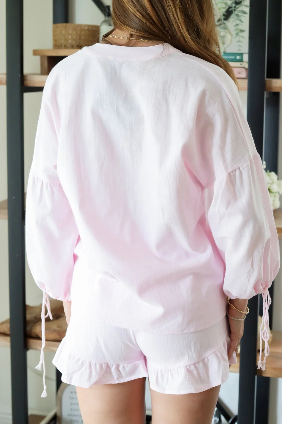 SOERA Isla Linen Two-Piece Set with Bell Sleeves - Matching Sets -  S