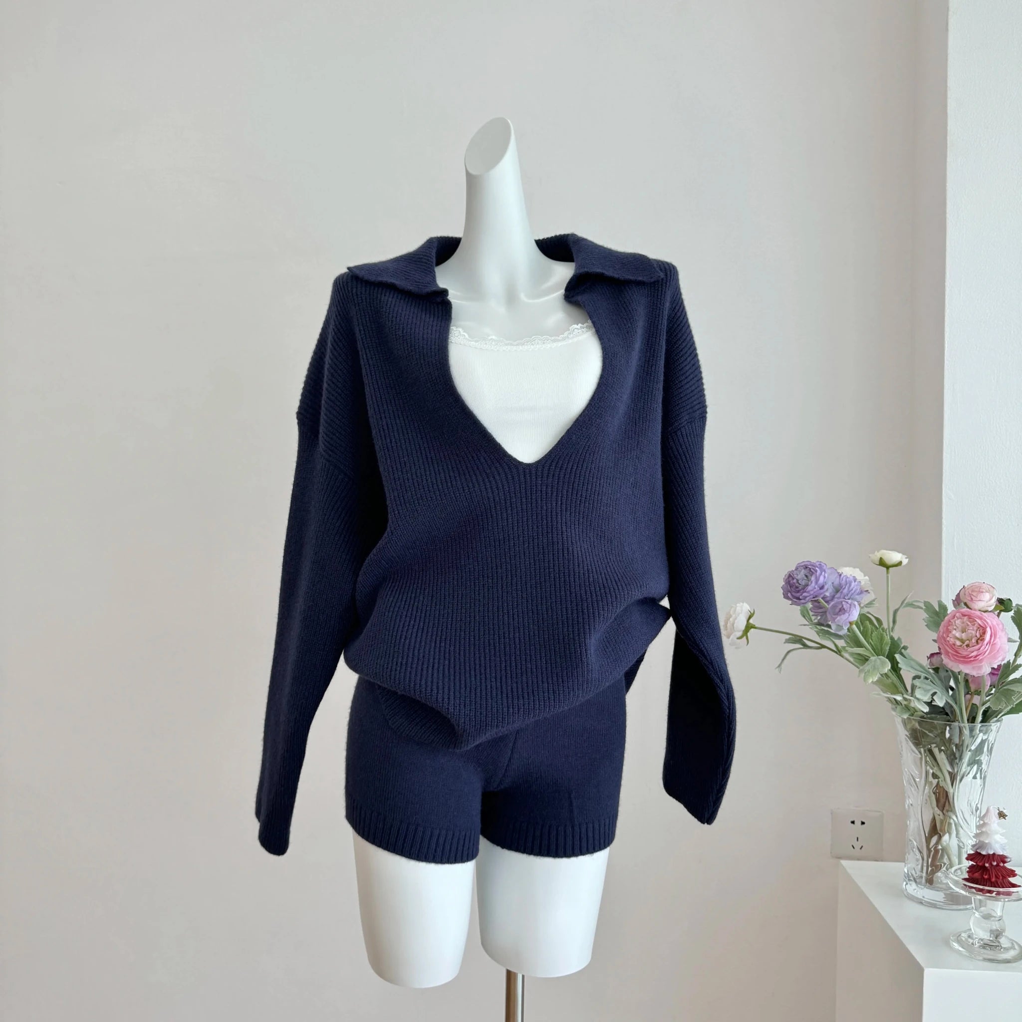 SOERA Jeannette Sweater Suit - Matching Sets - 1005007794073525-;js1769140529555962688 Deep Blue M