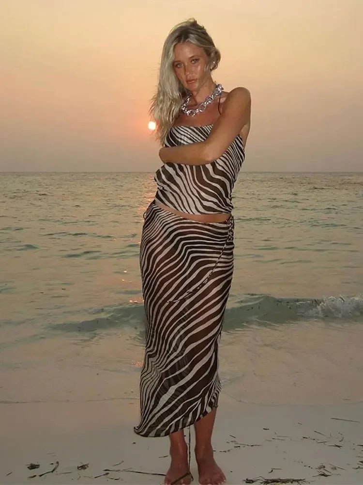 SOERA Sage Halter Zebra Two-Piece Set - Matching Sets - SOERA-407491-DEF-OS-56005 L