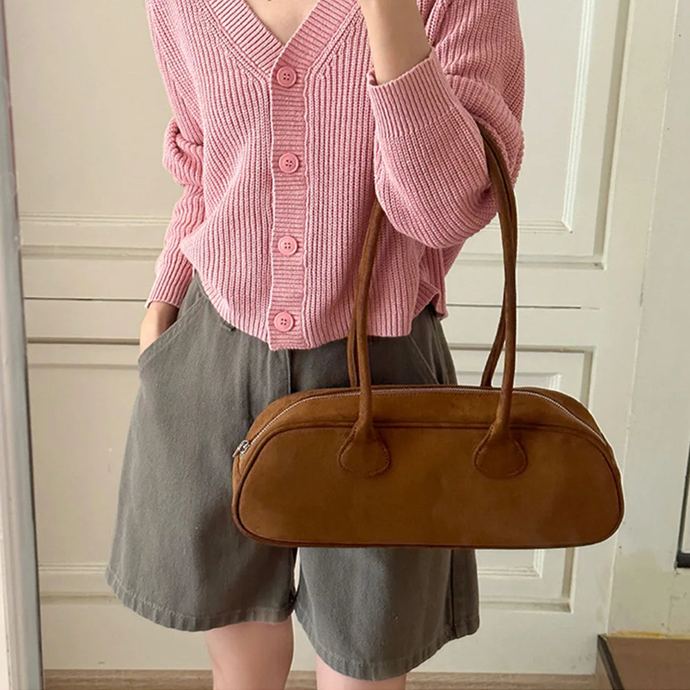 Torebka z zamszu Pauleen Baguette