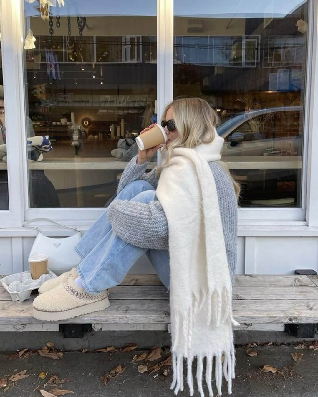 SOERA Tanya Tasseled Winter Scarf - Scarf - 1005009466241802-;DF1764703454510792497 Green