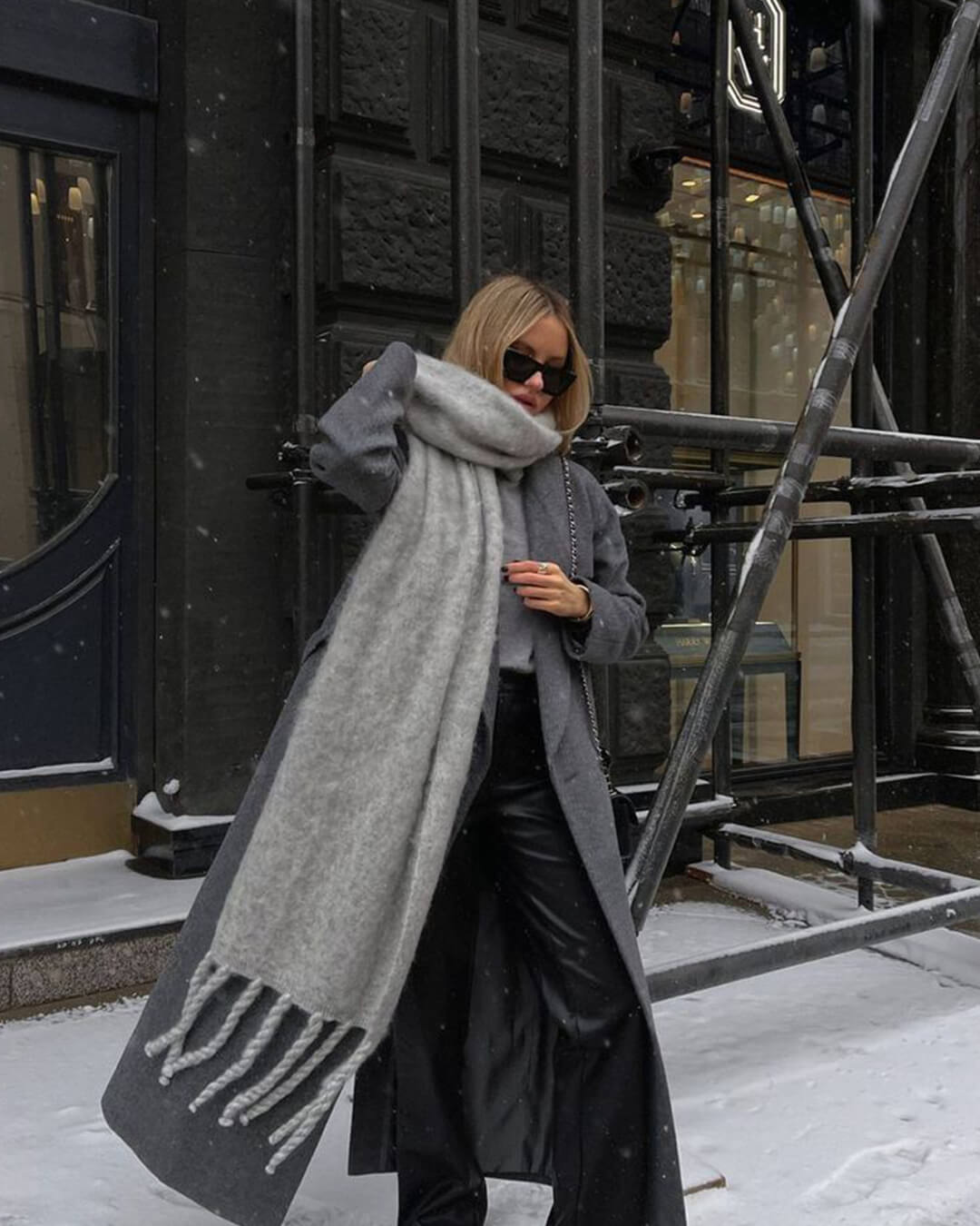 SOERA Tanya Tasseled Winter Scarf - Scarf - 1005009466241802-;DN1764703454509391279 Gray