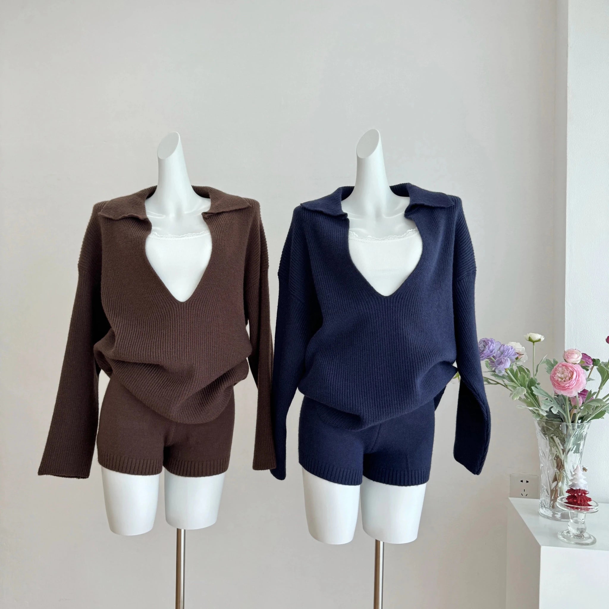 SOERA Jeannette Sweater Suit - Set - 1005007794073525-;fz1769140529556711185 Brown S