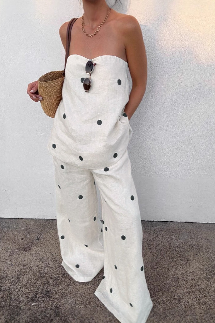 SOERA Polina Strapless Wide - Leg Two - Piece Set - Set -  White S