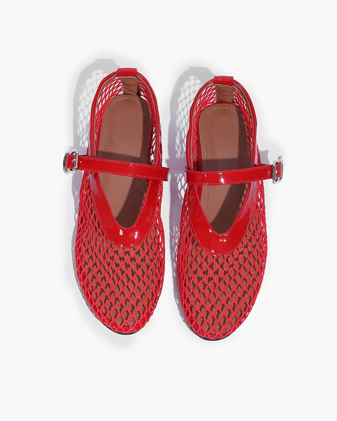 SOERA Elena Mesh Ballet Flats - Shoes -  Red 37