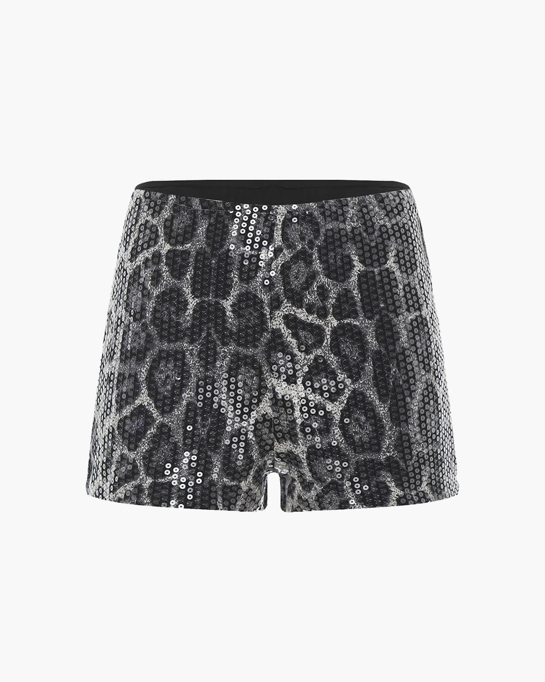 SOERA Quennie Leopard Sequin Shorts - Shorts - Rn1774004001186973616 Gray M
