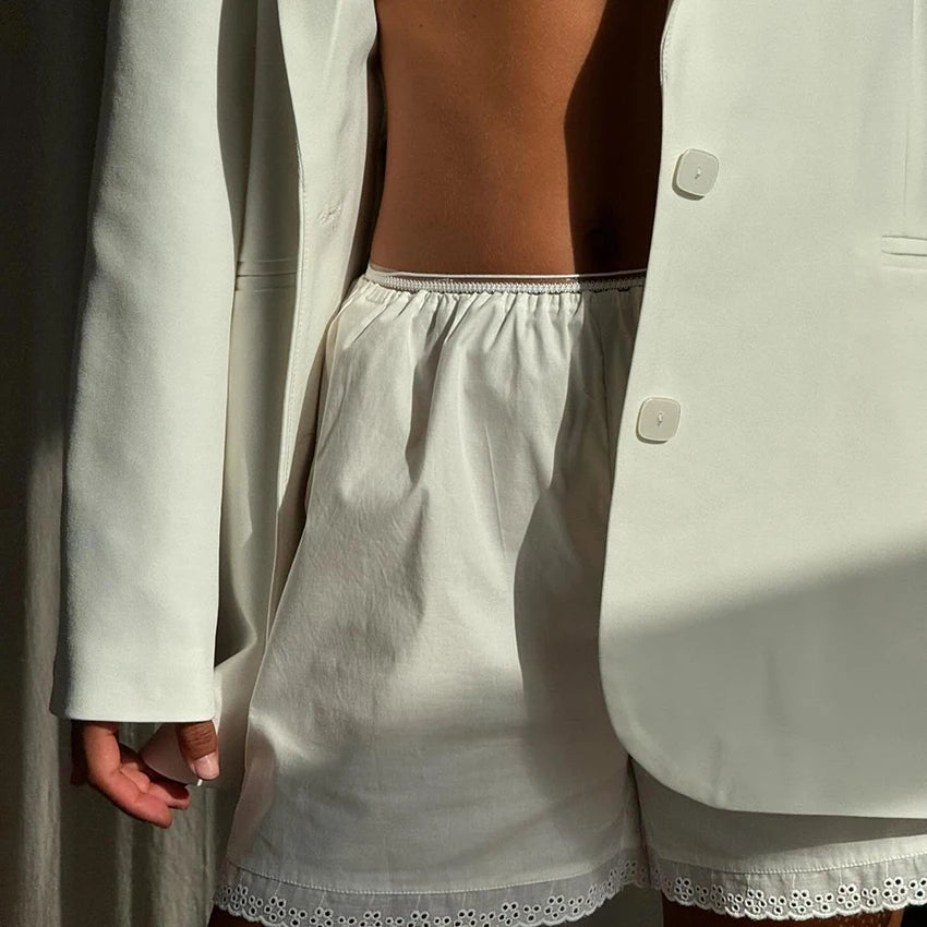 SOERA Victoria Lace Trim Mini Shorts - Shorts - 1005009338722615-;Ap1774621553022874241 M