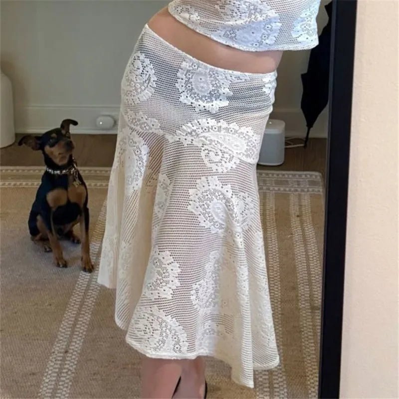 SOERA Sabrina Paisley Lace Midi Skirt - Skirt - SOERA-570755-DEF-OS-98787 S