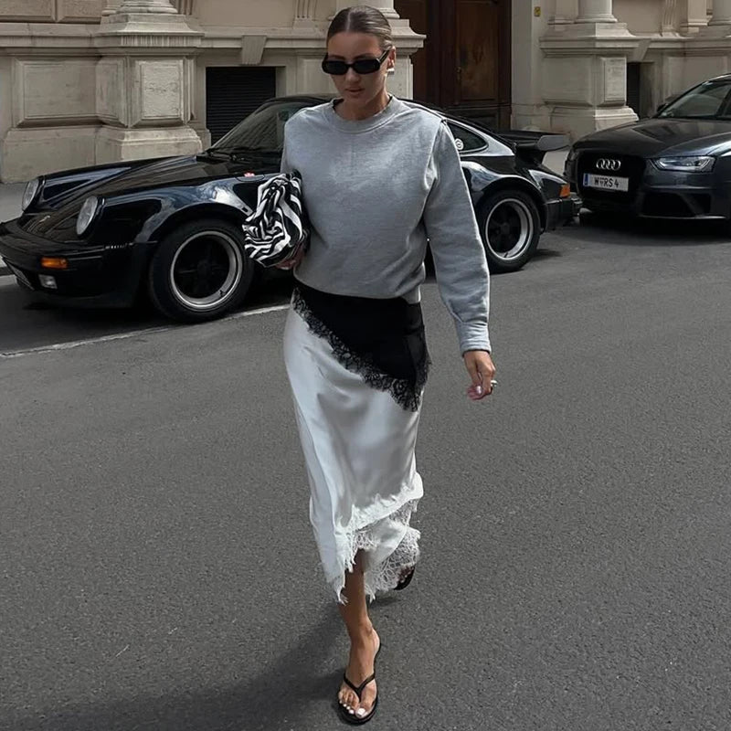 SOERA Leslie Asymmetric Midi Skirt - Skirts - 1005010028276612-;xk1771839651349658996 M