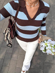Alicia Pasiasty Sweter Polo