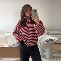 Simona dzianinowy sweter na zamek
