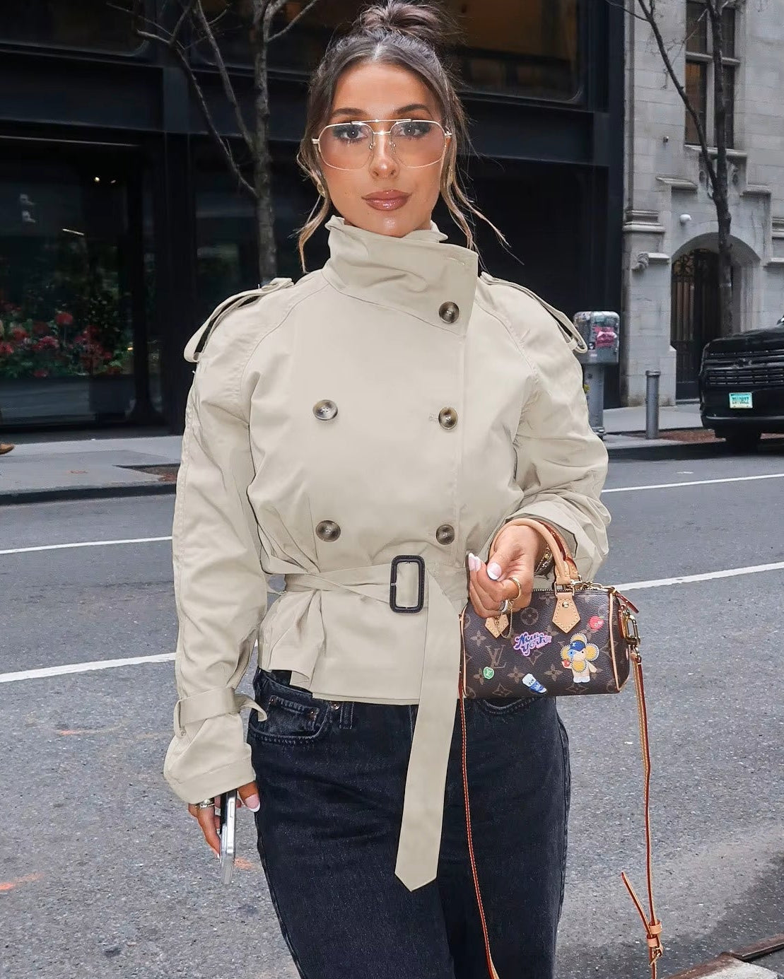 Teresa British Belted Trench Coat