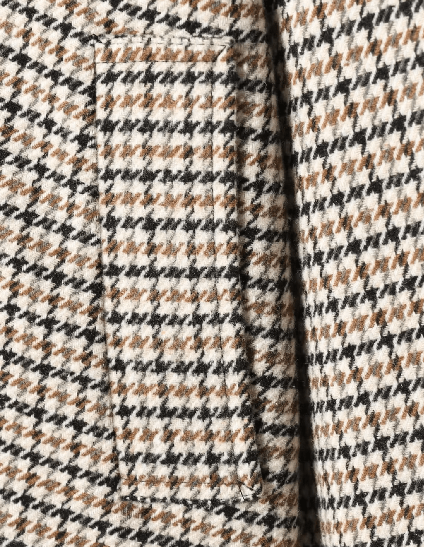 SOERA Amelia High-Collar Houndstooth Cropped Jacket - Top - SOERA-085187-ASP-L-68611 Beige L