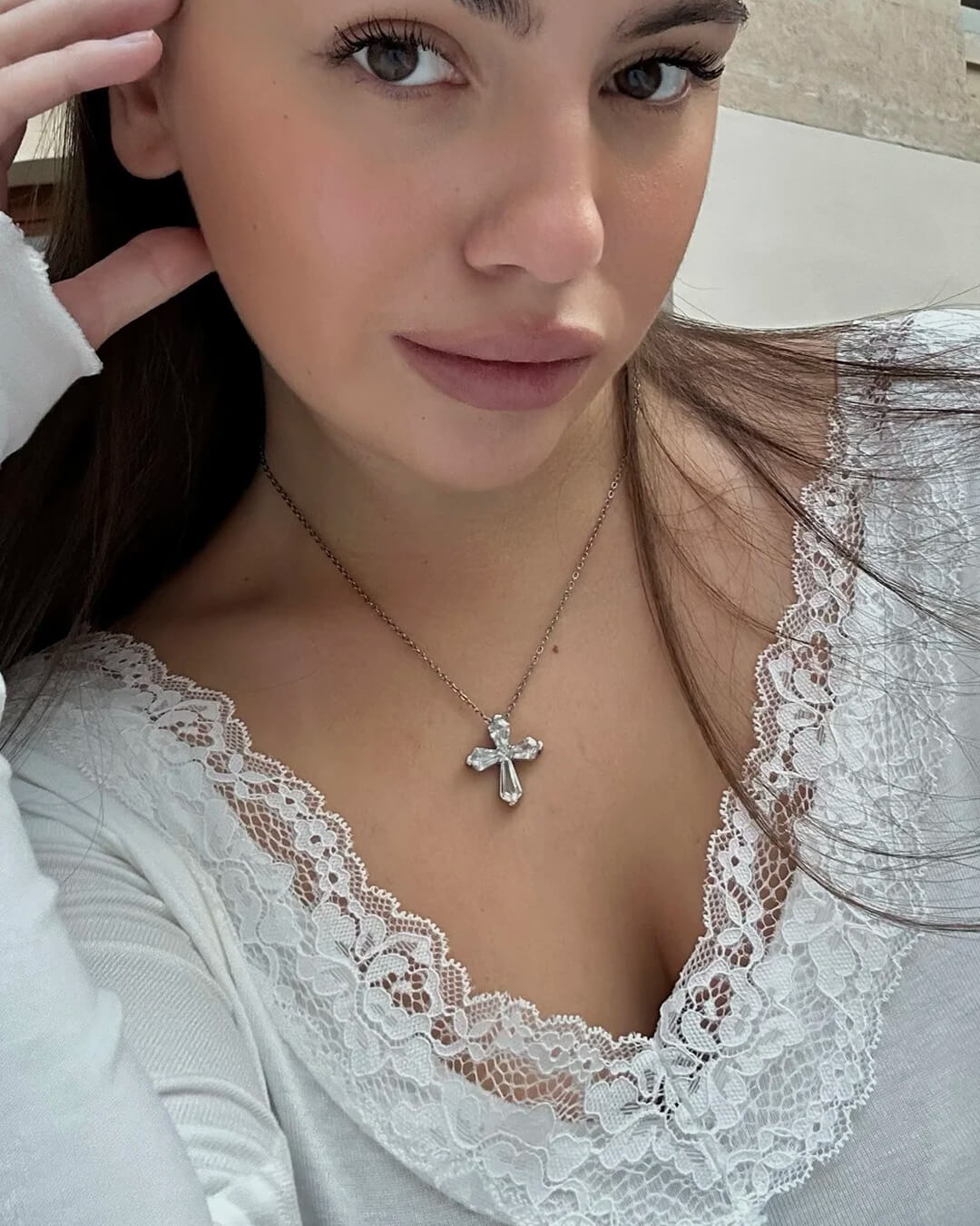 SOERA Aurora V - Neck Lace Top - Tops - 1005008474248113-;Hc1764703454565445417 White S