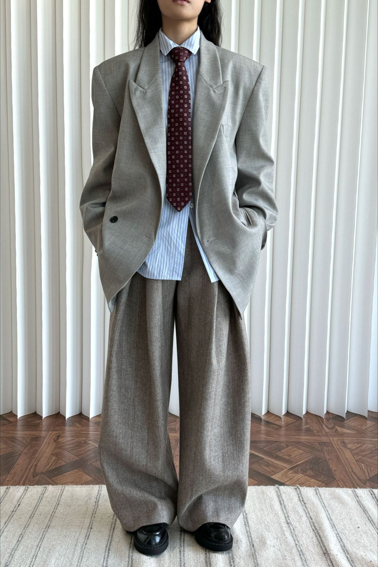 SOERA Akira Structured Shoulder Blazer - Women's Blazers - xq1770383550826041372 Grey S